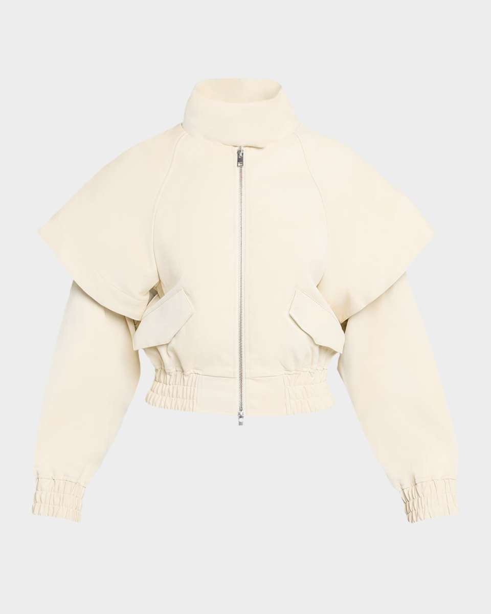 Fredy Faux Leather Draped Jacket